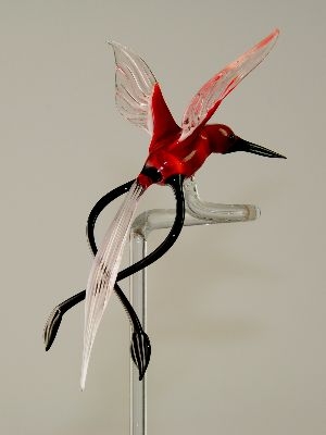 Orchideenstab ' Wunders�lfe ', rubinrot,rose,schwarz