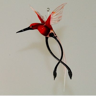 Wunders�lfe, Vogel h�ngend, rubinrot, rose, schwarz