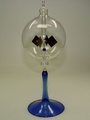 Lichtm&uuml;hle mit Fu&szlig; &Oslash; 80 mm, Klarglas / blau