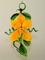 Orchidee zum H&auml;ngen, schilfgr&uuml;n-gelb  -NEU-