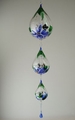 Lichtm&uuml;hlenkette Tropfen, 3 Kugeln, 'Blume', blau