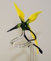 Orchideenstab ' Wunders&uuml;lfe ',  t&uuml;rkis, gelb, schwarz