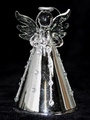 Glas-Engel, silber mit Perlendekor
