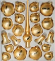 WEIHNACHTSSCHMUCK - Baumschmuck - mattgold m. Streifen