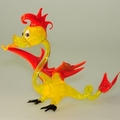 Drachen stehend, gelb-rot     -NEU-