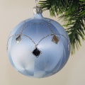 WEIHNACHTSSCHMUCK - Baumschmuck - eishellblau W&uuml;rfelmuster
