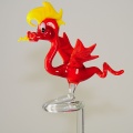 Orchideenstab Drachen, rot-gelb