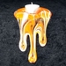 Kantenhocker Klarglas, orange, wei&szlig;  -NEU-
