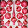 WEIHNACHTSSCHMUCK - Baumschmuck - Eisrot mit Silber