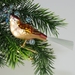 6 cm kleiner breiter Vogel, bronze,bordeau,gold  Glasschwanz