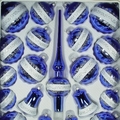 WEIHNACHTSSCHMUCK - Baumschmuck - blau gl&auml;nz. Schlangenm.