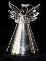 Glas-Engel, anthrazit mit Flitterstreifen