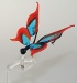 Orchideenstab 'Schmetterling', blau-rot , -Neu-