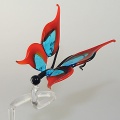 Orchideenstab 'Schmetterling', blau-rot , -Neu-