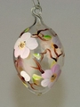 Osterei, handbemalt, Kirschbl&uuml;te