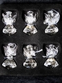 Glas-Engel, 6er Set, zum H&auml;ngen, Kristallglas