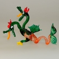 Drache 2 K&ouml;pfe, gr&uuml;n