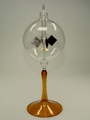 Lichtm&uuml;hle mit Fu&szlig; &Oslash; 80 mm, Klarglas / gelb
