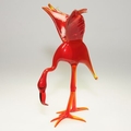 Flamingo gro&szlig;, mit ausgebreiteten Fl&uuml;geln, rubinrot