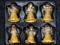 Glas-Engel, gold-geflittert z. H&auml;ngen    -NEU-
