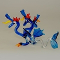 Drache 2 K&ouml;pfe, blau