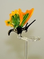 Blumenstab Schmetterling 2 Fl&uuml;gel gr&uuml;n-gelb