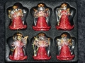 Glas-Engel rot-gold