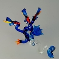 Drache 3 K&ouml;pfe ,  blau