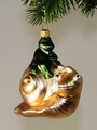 Frosch auf Schnecke