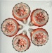 Reflexkugeln 6 cm, rosenholz Silberstern