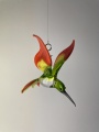 Kolibri hängend, grün/gelb/orange