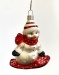 Schneemann auf Snowboard