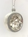 Reflexkugeln 6 cm, Eislack weiß Silberglimmer