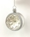 Reflexkugeln 6 cm, silber mit Silberglimmer
