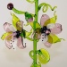 Orchideenranke mit 2 Blüten  violett-weiß