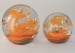 Traum-Glas-Kugel , orangefarbener Wirbel