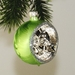 Reflexkugeln 6 cm, Eislack mindgrün Silberglimmer