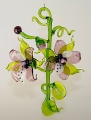 Orchideenranke mit 2 Blüten  violett-weiß    -Neu-