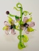 Orchideenranke mit 2 Blüten  violett-weiß