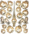 Glanzvolle Blätterpoesie in champagnergold, Kupferglimmer