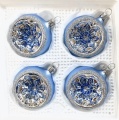 Eisblau Silber W&uuml;rfelmuster