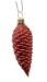Tannenzapfen weihnachtsrot mit Goldglimmer