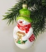 Schneeman mit Möhre Kranz, Hut grün, roter Schal   -NEU-
