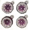 Reflexkugeln 6 cm matt dunkelviolett, Silberregen