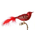 großer Vogel rot