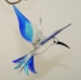 Kolibri hängend, kristall-aquabl./blau