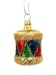 Trommel bunt/gold handbemalt