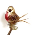 Vogel auf Clip rot braun
