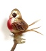 Vogel auf Clip rot braun