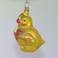 Hühnerkücken, gold email, handdekoriert zum hängen